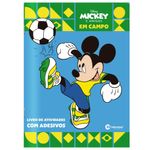 livro de atividades com adesivos - mickey e amigos: em campo: especial copa do mundo