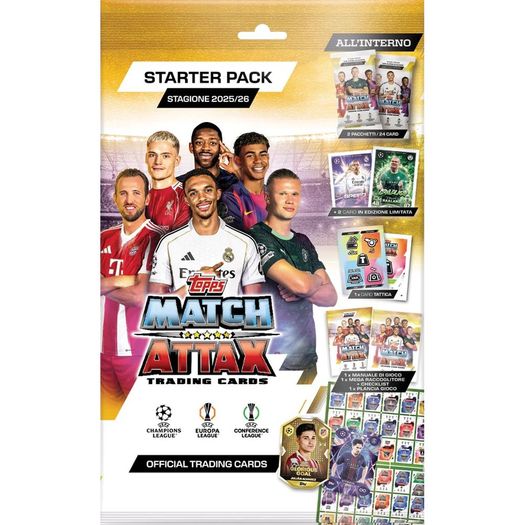 match attax - uefa 2025/26 (starter pack) - topps match attax - uefa 2025/26 (starter pack) - topps
