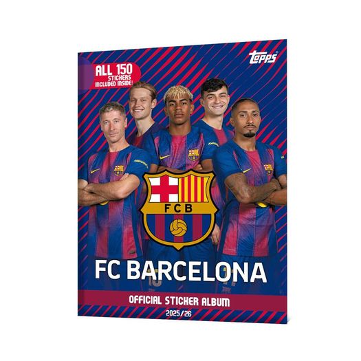 barcelona 2025/26 (kit álbum + figurinhas) - topps barcelona 2025/26 (kit álbum + figurinhas) - topps