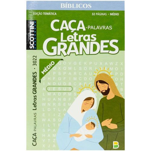 scottini temático caça palavras - letras grandes - bíblico n 3022 - médio