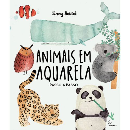 animais em aquarela