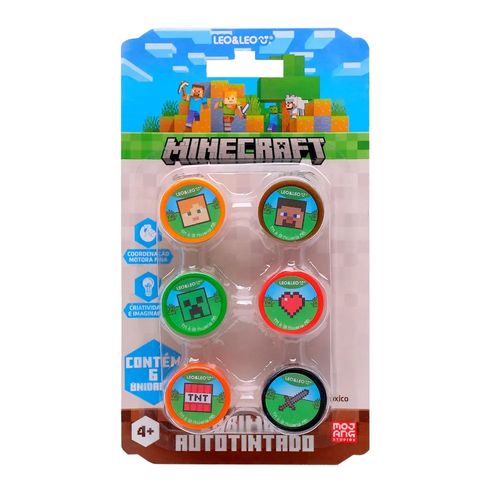 carimbo minecraft 6 unidades