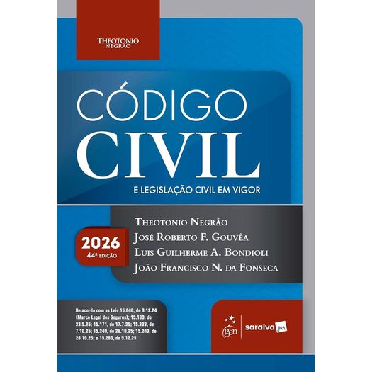 código civil e legislação civil em vigor