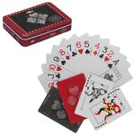 jogo de cartas baralho estojo lata 108 cartas