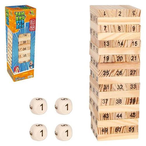 jogo tombou perdeu mdf 54 peças