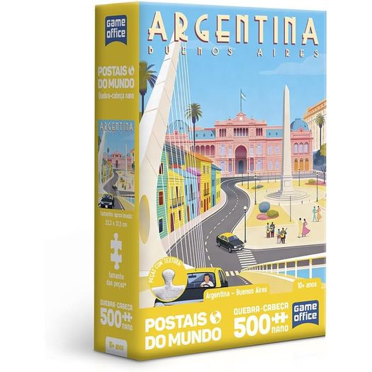 quebra cabeça 500 peças nano postais do mundo argentina