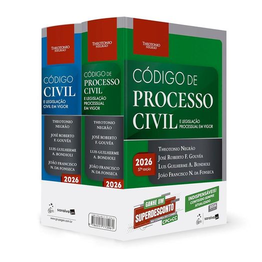 kit código civil e processo civil - legislação processual em vigor