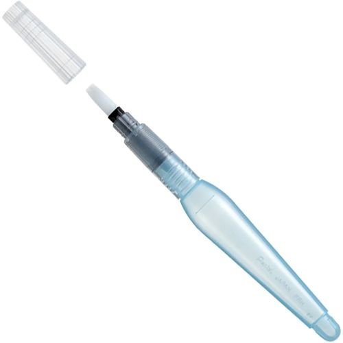 pincel aquash brush ponta chanfrada com reservatorio de agua pentel
