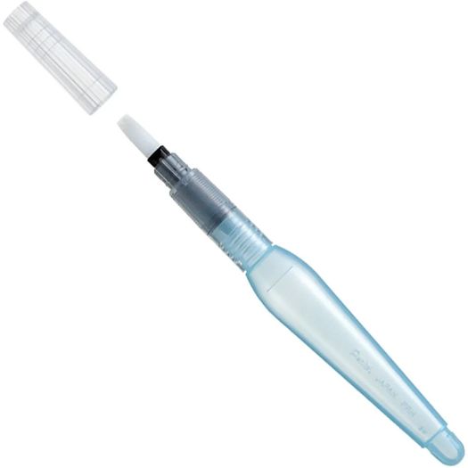 pincel aquash brush ponta chanfrada com reservatorio de agua pentel