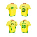 apontador com depósito + borracha jogador brasil tris