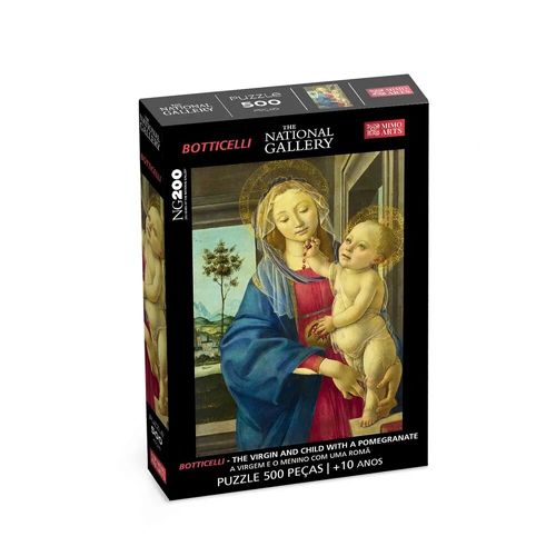 quebra-cabeça 500 peças a virgem e o menino jesus botticelli national gallery