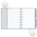 caderno organizador planner systemflex cotton azul