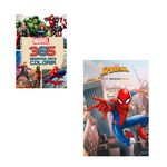 kit 365 desenhos para colorir marvel + livro de histórias homem-aranha