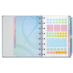 caderno organizador planner systemflex cotton azul