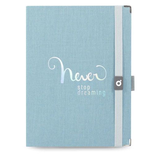 caderno notebook systemflex maxi cotton azul