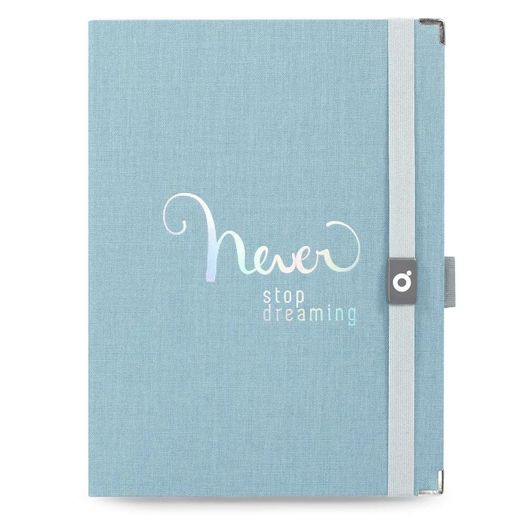 caderno notebook systemflex maxi cotton azul