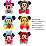 pelúcia surpresa chaveiro hoodie buddy turma do mickey e minnie