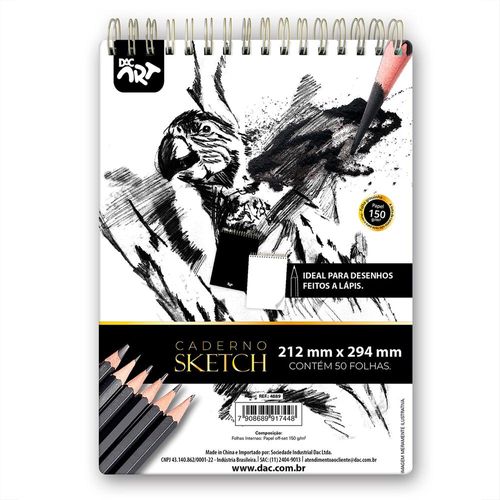 bloco artístico sem pauta sketchbook