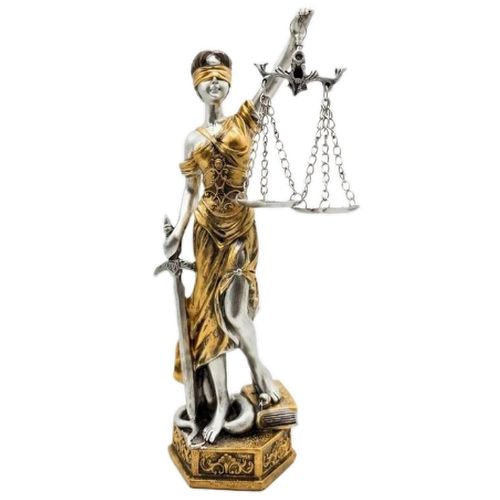 dama da justiça 8,8x35cm resina