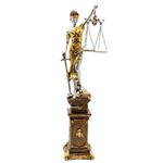 dama justiça prata 23x8cm resina
