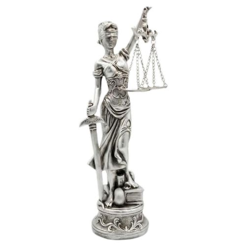 dama da justiça 10x30cm resina