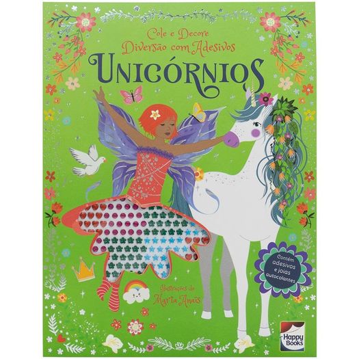 cole e decore - diversão com adesivos: unicórnios
