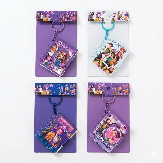 mini caderno chaveiro k-pop
