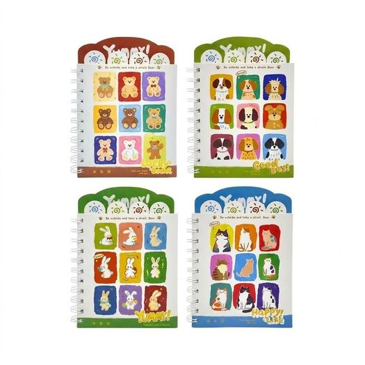 caderno com divisórias animalgrid