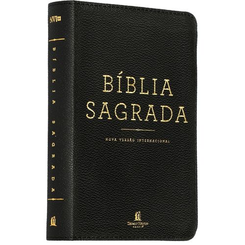 bíblia pocket nvi - capa luxo - preta