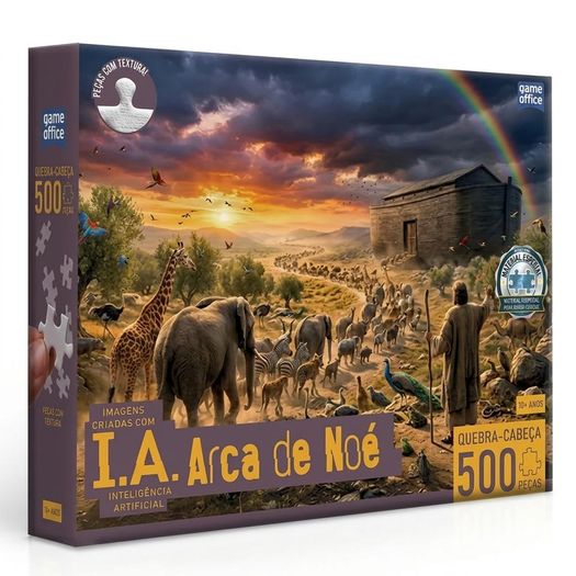 quebra-cabeça 500 peças ia arca de noé