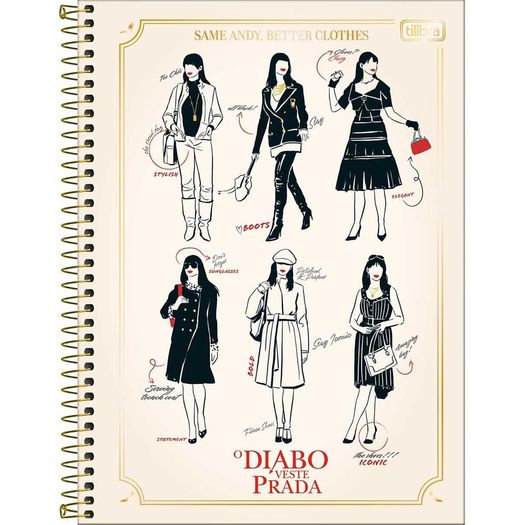caderno universitário 1x1 diabo veste prada tilibra