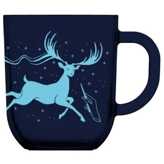 caneca de vidro harry potter patrono 300 ml