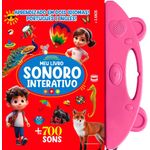meu livro sonoro interativo - português e inglês - vermelho e rosa