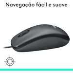 mouse m100 usb preto - logitech