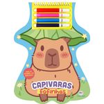 capivaras fofinhas com adesivos e canetinhas