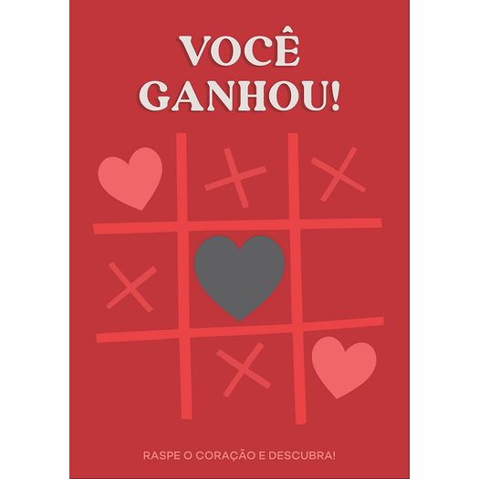 cartão raspadinha você ganhou 12x16cm