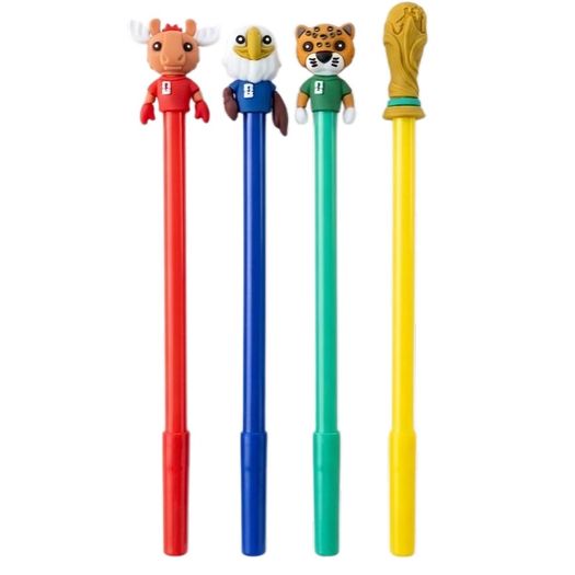 caneta esferográfica mascotes da copa diversos modelos
