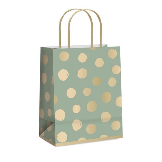 sacola p/presente big ball salvia m 26x19,5x9,5cm cromus