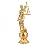 dama da justiça dourada 30cm