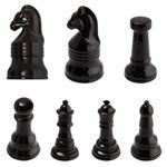 peça de xadrez preto enfeite ceramica 15x7x7 diversos modelos