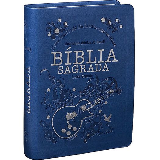 Biblia Sagrada Letra Grande - Capa Azul - Sbb - Livrarias Curitiba