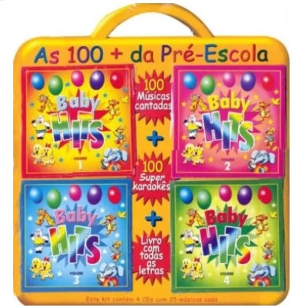 CD Baby Hits As 100 + Da PréEscola (4 CDs) Livrarias Curitiba